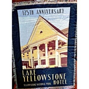 YELLOWSTONE Hotel 125th Anniversary Triple Woven Jacquard Throw Blanket 50"x70"